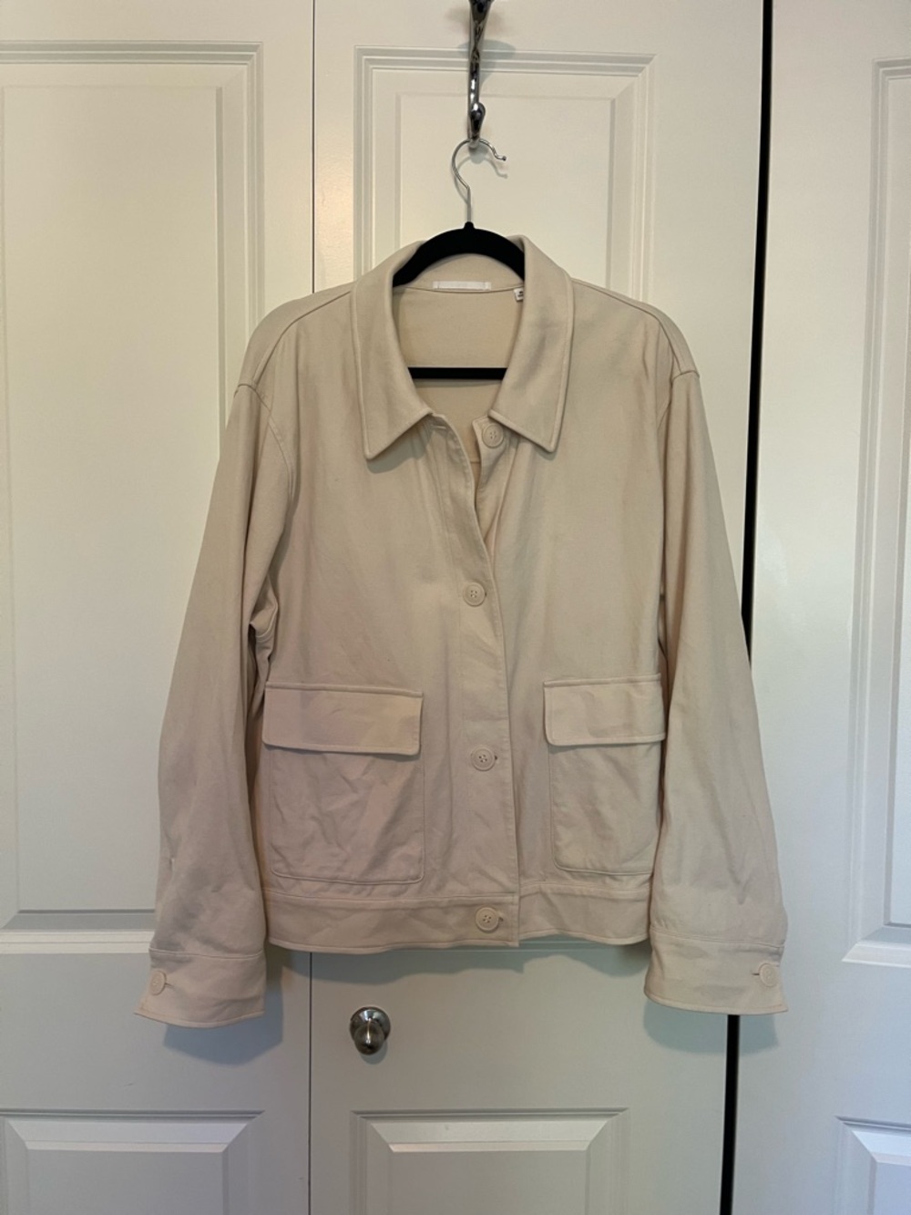 Uniqlo Women's Light Beige Utility Button Jacket, XL